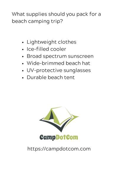 content machine campdotcom b what supplies should you pack for a beach camping trip?