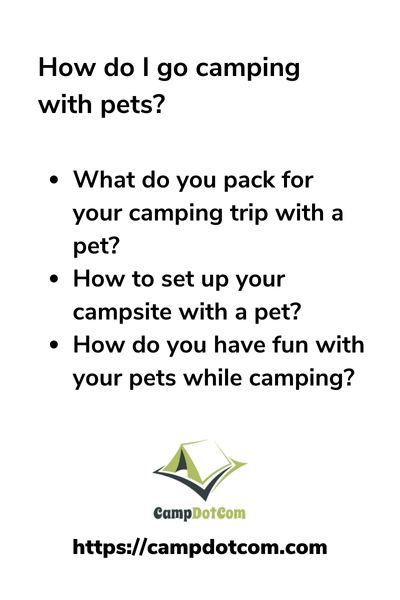 how do i go camping with pets