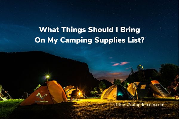 my camping supplies list