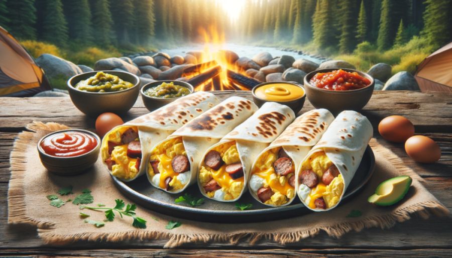 Campfire Breakfast Burritos