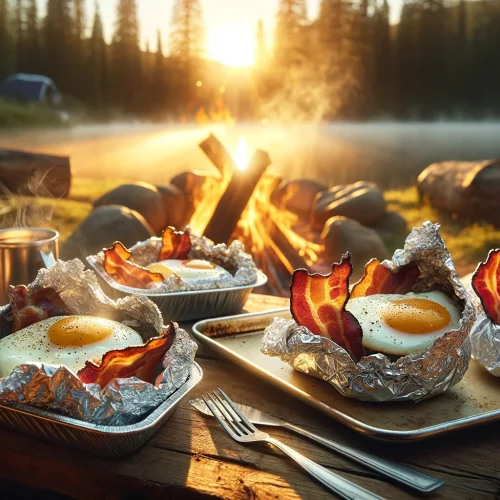 bacon and egg foil packets recipe for camping