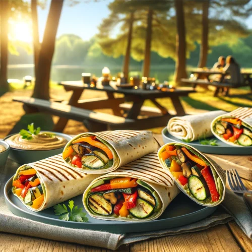 grilled veggie wraps for camping