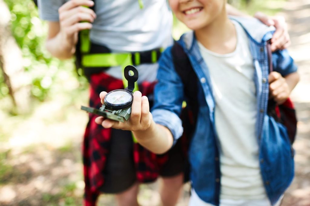 geocaching family fun with compass