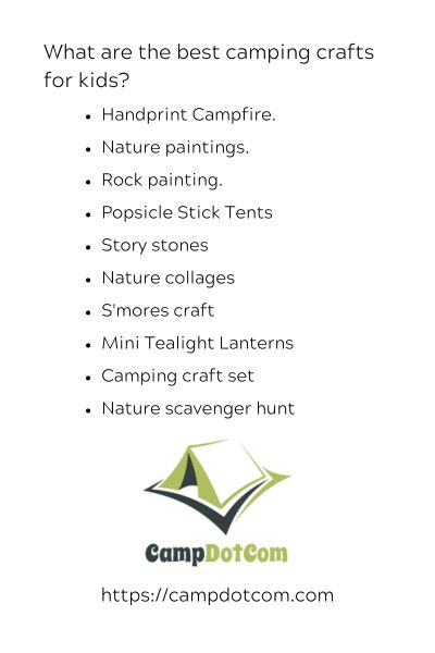 what are the best camping crafts for kids