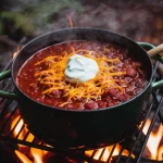 campfire chili with kidney beans and ground beef