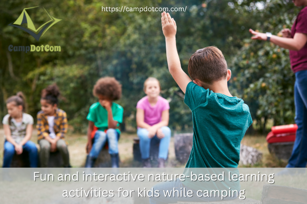 fun and interactive nature based learning activities for kids while camping