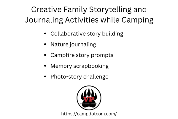 creative family storytelling and journaling activities while camping.