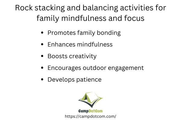 rock stacking and balancing activities for family mindfulness and focus.