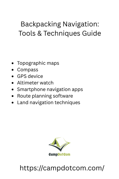 backpacking navigation tools & techniques guide bullet points