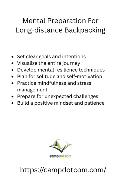 mental preparation for long distance backpacking with bullets