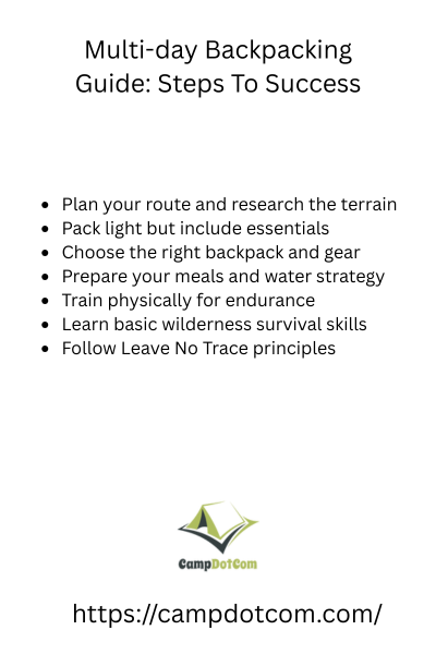 multi day backpacking guide steps to success