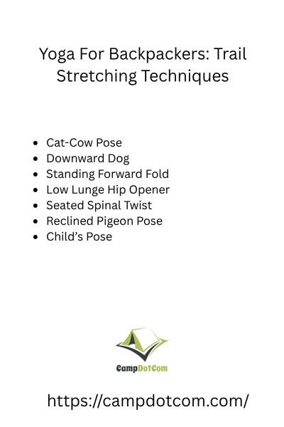 yoga for backpackers trail stretching techniques with bullets