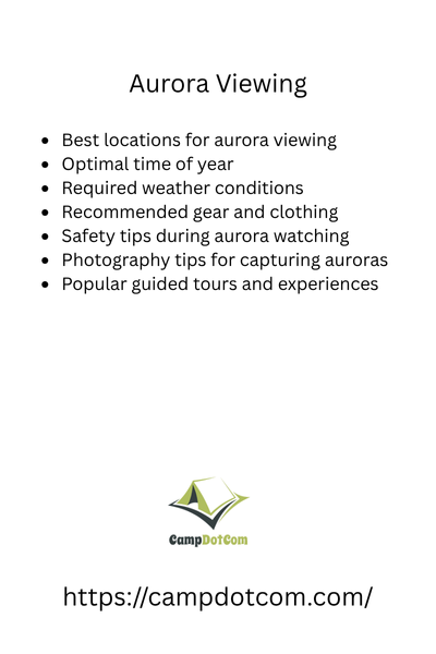 aurora viewing bullet points