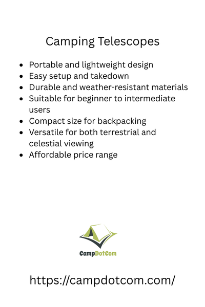 camping telescopes bullet points