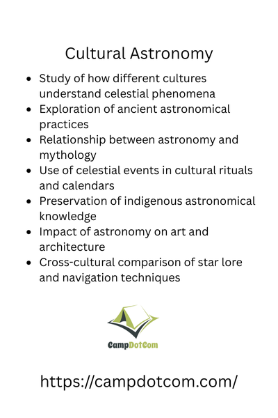 cultural astronomy bullet points