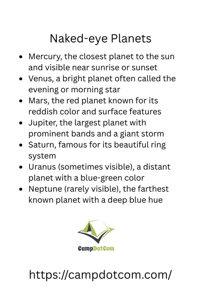 naked eye planets bullet points