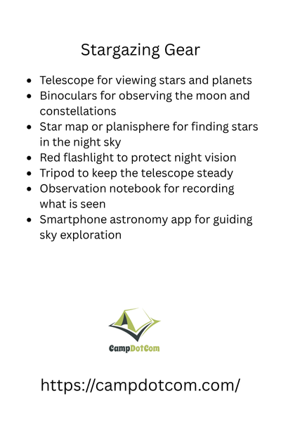 stargazing gear bullet points