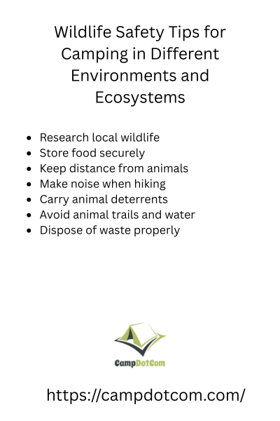 Wildlife in the Ecosystem List
